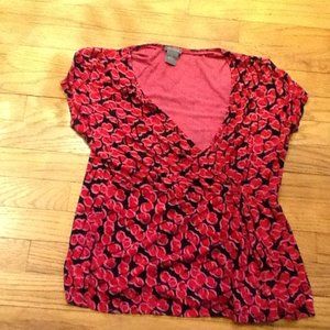 Gorgeous PopArt Print Blouse (Cherries? Apples?)